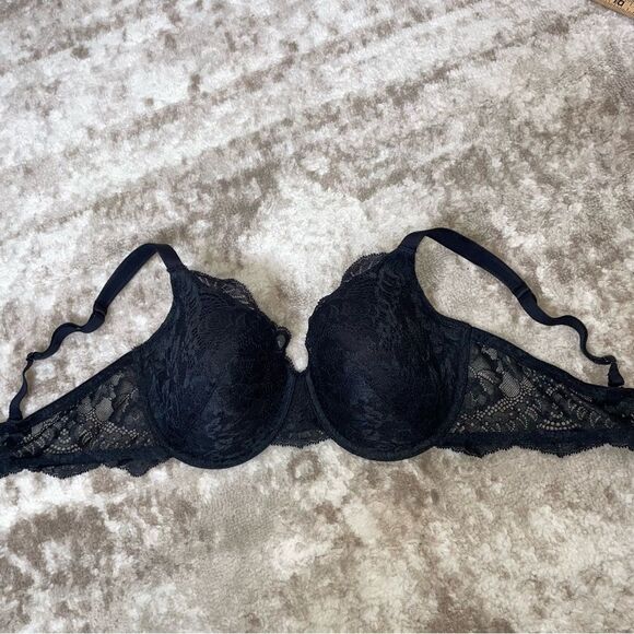 La Senza Beyond Sexy Push Up Bra black lace SZ 36 C - Picture 7 of 7